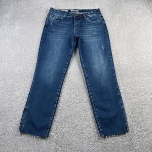Kut From‎ The Kloth Jeans Womens 6 Blue Katy Ankle Straight Slit Hem Denim